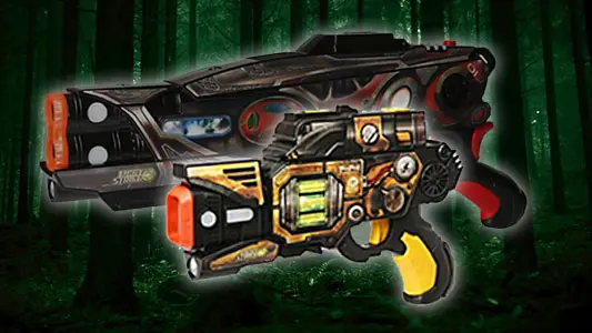 Kinderen met lasergame-pistolen