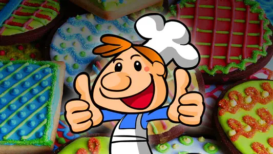 Koekjes bakken tijdens een binnenfeestje