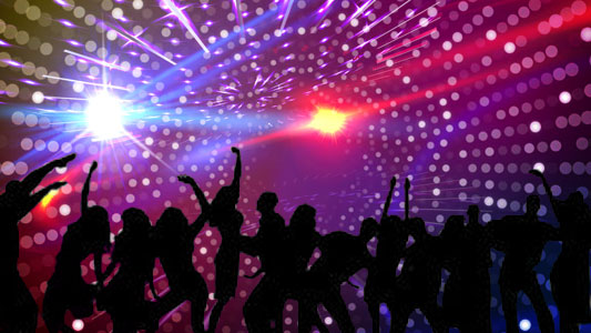 Glow in the dark disco